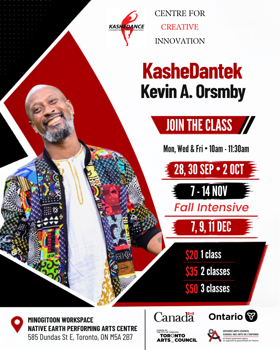KasheDantek Afro-Contemporary with Kevin A. Ormsby on Mon, Dec 7th